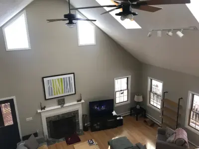 Vaulted ceiling, walls, and molding. — House Painting Services project by Barrington Painters