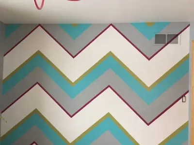 Chevron Feature Wall — House Painting Services project by Hometerior Finishing, LLC.