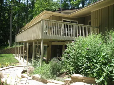 Exterior Paint Touch-Up and Deck Staining — House Painting Services project by Blue Sky Painting