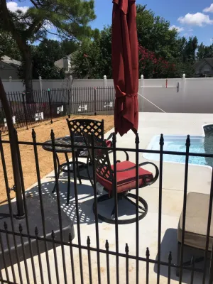 Pool landscaping and patio — Landscape Construction project by Going The Extra Mile Landscape in Jacksonville
