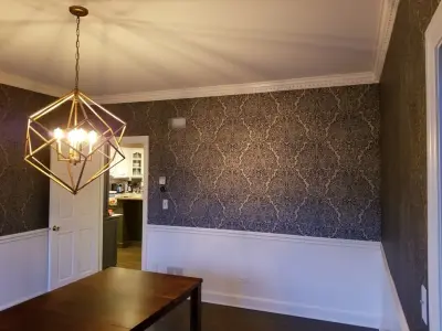 Dining Area Wall Covering — House Painting Services project by Hometerior Finishing, LLC.