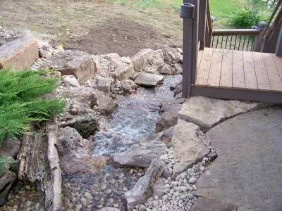 Lee’s Summit Custom Lake Fed Waterfalls — Landscape Construction project by Good Earth Water Gardens