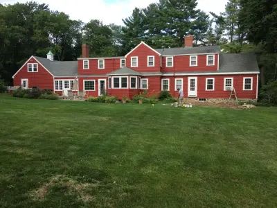 Crimson Barnhouse Painting Project — House Painting Services project by North Shore Painting Services