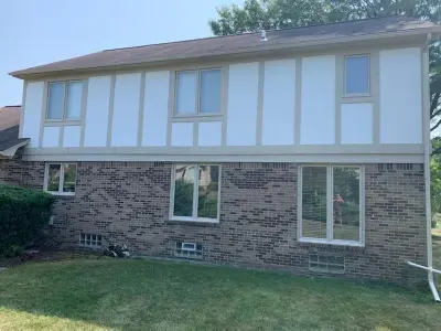 Outdoor wood restoration and painting — House Painting Services project by Top Shelf Painting