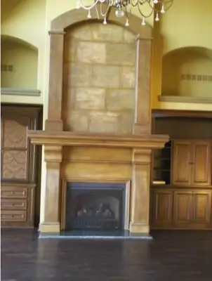 Faux Finish Fireplace Mantle — House Painting Services project by Macaluso Custom Design