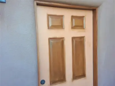 Metal Door Faux Finish Painting — House Painting Services project by Busby Finishes