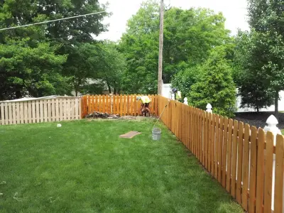 Fence coloring — House Painting Services project by Professional Painters Inc.