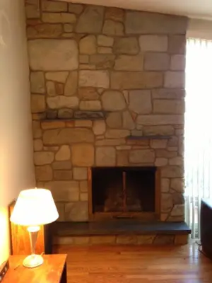 Stone Transformation for Fireplace - from Brick — House Painting Services project by Color Craftsmen: Fireplace Makeovers