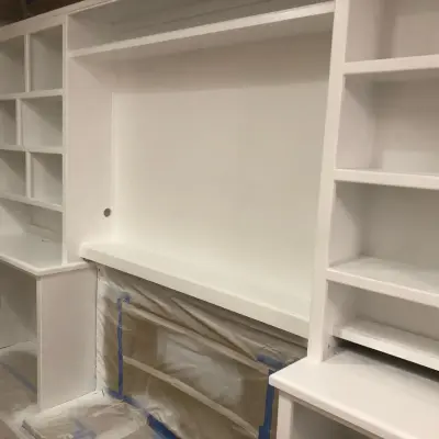 Cabinet Built-In Painting: Before and After — House Painting Services project by Gama Quality Painting Inc.