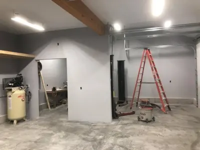 Interior painting for the garage — House Painting Services project by Gölsmith Painting Company