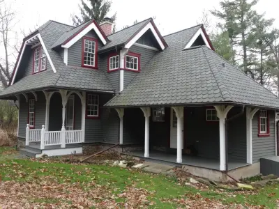 Gray Facades with Accent Trimmings — House Painting Services project by Two Day Painting LLC