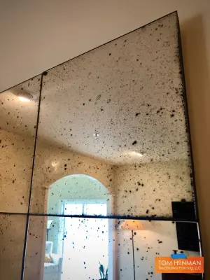 Antique Mirror with Hand-Silvered Finish — House Painting Services project by Tom Henman Decorative Painting, LLC