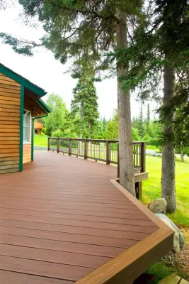 Diagonal Trex Deck with a Wrap-Around Design — Design-Build Services project by Treeline Construction