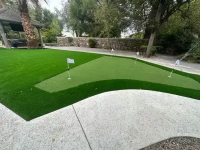 El Paso's Ultimate Backyard Golf Retreat — Landscape Construction project by El Paso Artificial Grass Supply