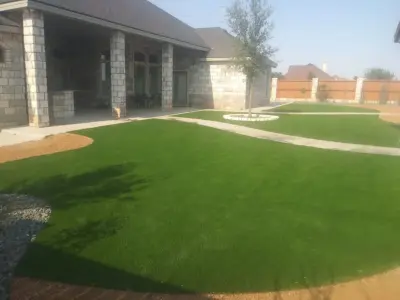 Buried Stone Rock Yard - Landscape Construction in Odessa, TX