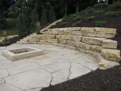Outdoor Marina and Fire Pit Space by Outdoor Innovations