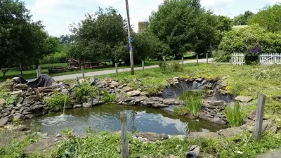 Westmoreland County Koi Pond and Stream Project in Latrobe, Pennsylvania — Landscape Construction project by Aquatic Edge Pond & Landscape Solutions
