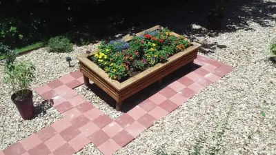 Plaid Paver Pathway by 2 J's & Sons