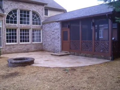 Patio with Deck Covering — Landscape Construction project by Sequoyah Landscaping