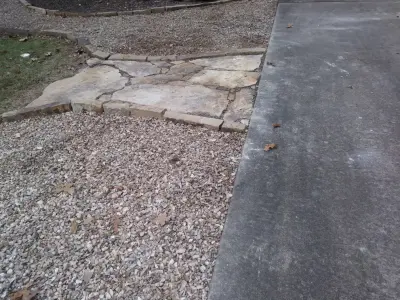 Stone Edge Trimming — Landscape Construction project by 2 J's & Sons