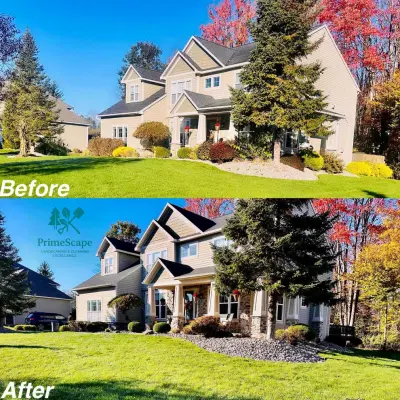 Seasonal Cleanup and Pruning in Baldwinsville, NY — Landscape Construction project by PrimeScape Services LLC