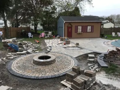 Outdoor heating solutions — Landscape Construction project by Majestic Hardscapes