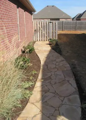 Paved Patio and Walkway — Landscape Construction project by Professional Landscaping Company