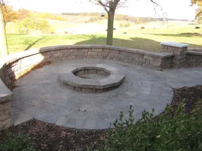 Courtyard Entrance at the Front by Outdoor Innovations