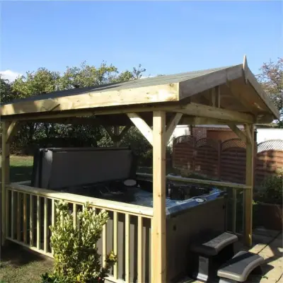 Spa Cover — Landscape Construction project by All Seasons Landscaping Of Mason County LLC