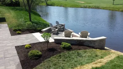 Eternal Horizon Fire Pit and Brick Patio by Outdoor Innovations