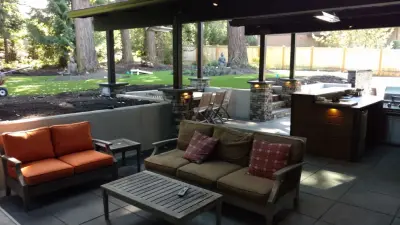 Mercer Island Multiple Shed Roofs — Landscape Construction project by London Design Build
