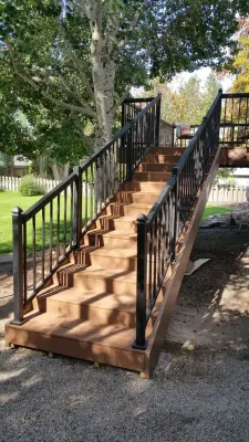 Custom Railing for New Deck — Landscape Construction project by North Idaho Outdoor Design