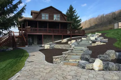 Country Cabin New Addition — Landscape Construction project by Tingley Landscapes