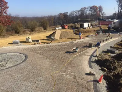 Paved Driveway — Landscape Construction project by Blue Fox Landscape Design Inc