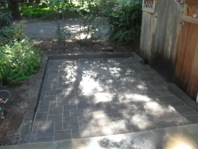 Paved Access Ramp — Landscape Construction project by R Lacy Interlocking Pavers