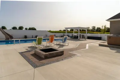 Sidewalk Paving and Retaining Wall — Landscape Construction project by Okaw Prairie Landscapes