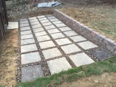 Gravel and Paver Stone Shed Access — Landscape Construction project by Landscape Innovation