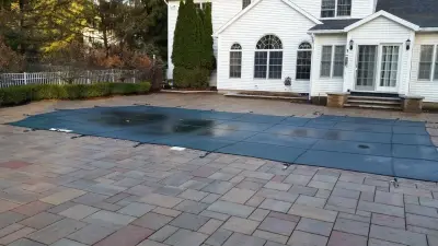 Swimming Area Surface — Landscape Construction project by JD Michaels Landscape