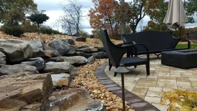 Patio and Landscape Overhaul by the Pool — Landscape Construction project by Blue Fox Landscape Design Inc