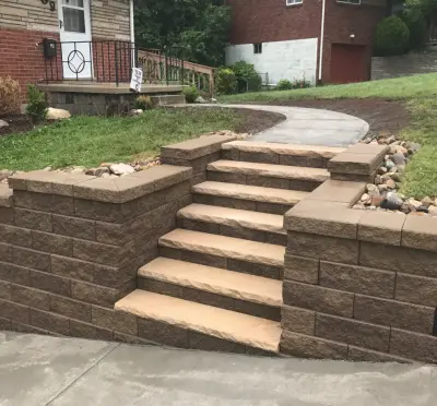 supporting barriers — Landscape Construction project by Schellhaas Landscape Construction