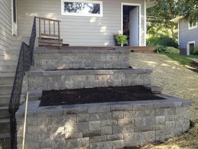 Wall Retention Systems — Landscape Construction project by North Country Lawns