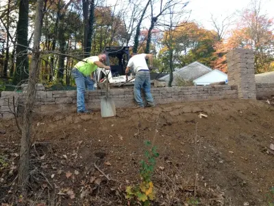 Retaining Structures — Landscape Construction project by A-Z Landscaping LLC