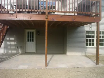Under Deck Patio Area in Russell, PA — Landscape Construction project by Marlinski Landscape & Stone Work