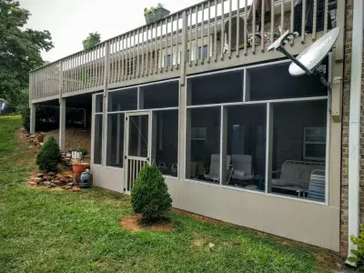 Porch Renovation with Screening — Landscape Construction project by Bullington Land Management Corp.