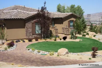Entrance and Driveway Paving — Landscape Construction project by Signature Landscapes