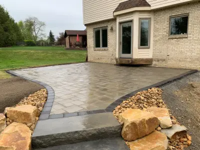 Pathway and Paver Terrace — Landscape Construction project by Schellhaas Landscape Construction