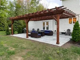 Bluestone Hardscape Design — Landscape Construction project by Marlinski Landscape & Stone Work