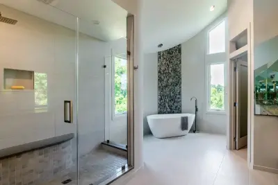 Elegant Curves in the Master Bath — Home Renovation & Remodeling Services project by Harte Remodels, LLC
