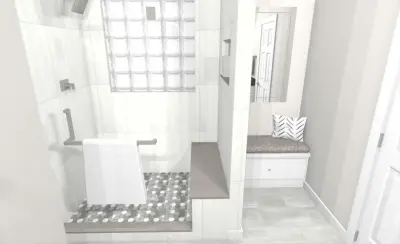 Master Bathroom Renovation (Removing the Tub) — Home Renovation & Remodeling Services project by Miracle Contracting Inc.