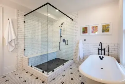 Vintage-Inspired Master Bathroom - Fan Zone — Home Renovation & Remodeling Services project by Cabinetry & Construction, Inc.
